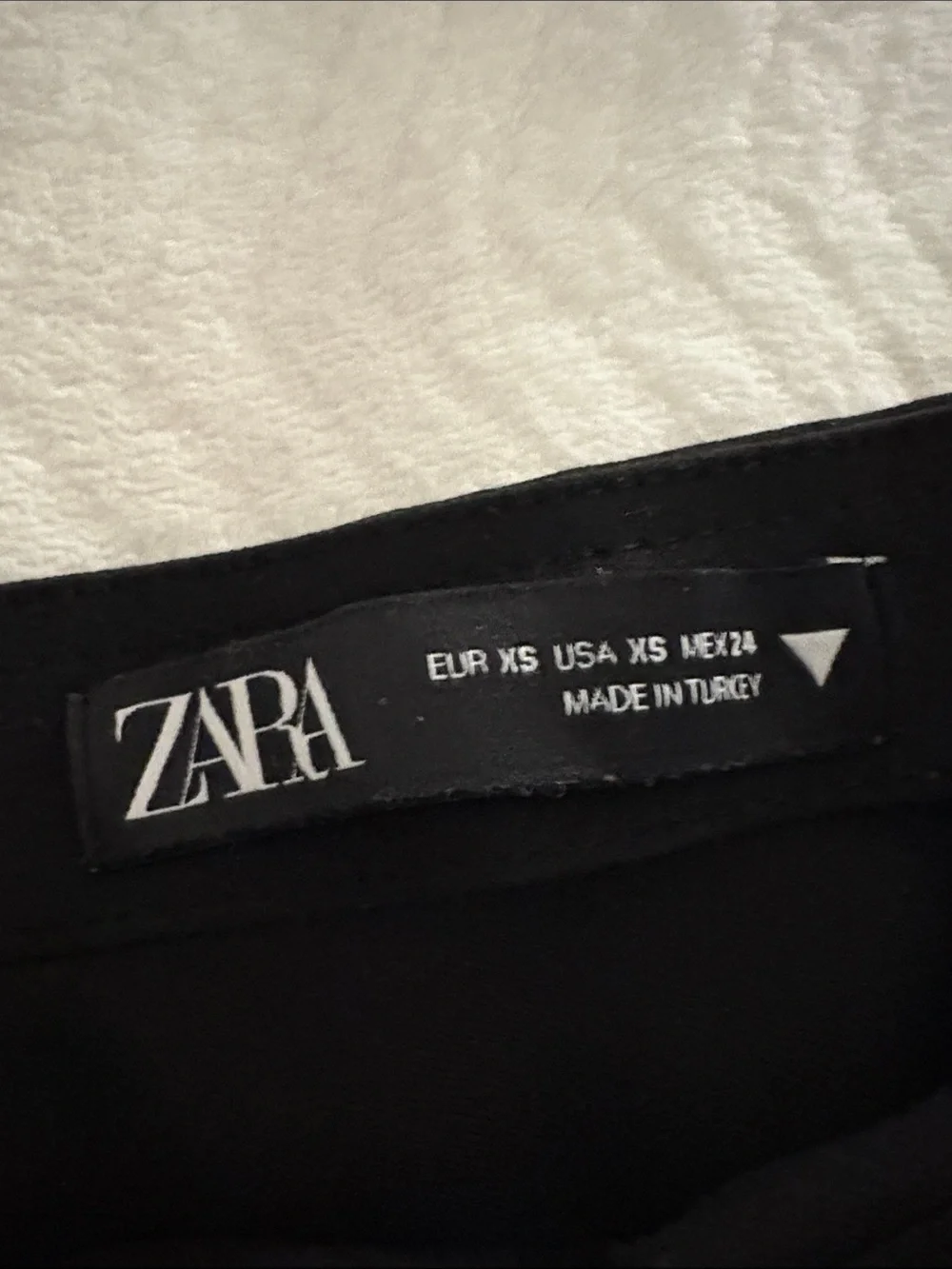 Zara Black Pencil Skirt with Waist Bow Detail